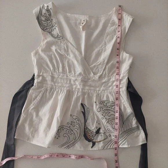 Floreat Anthropologie Koi Blouse 8 - Picture 8 of 11